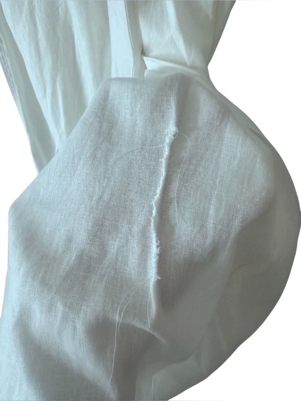 Zara White Button-Front Belted Poplin Maxi Dress - Picture 9 of 10